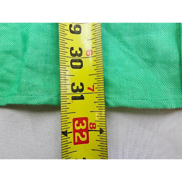 Lauren Ralph Lauren Size 3X Womens Green Linen Embroidered Chest Logo 3/4 Sleeve - Picture 9 of 11